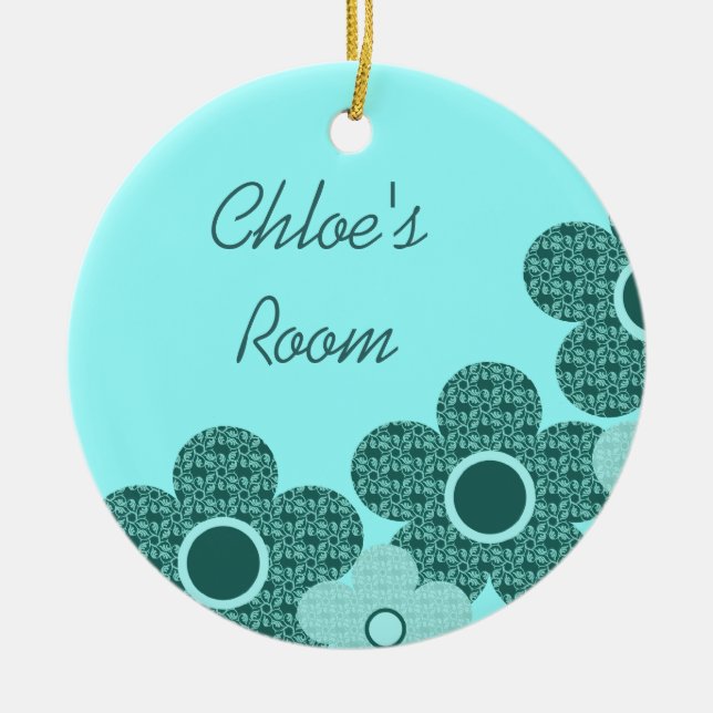 Söt Patterned Flowers Door Hanger Ornament (Framsidan)