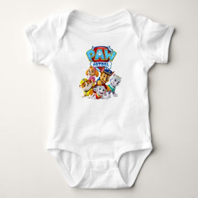 Söt Paw Patrol–inspirerad topp-set för barn | T Shirt (Framsida)