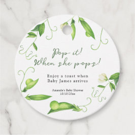 Söt Pea Baby Shower! När hon pockar Gåvor Etiketter
