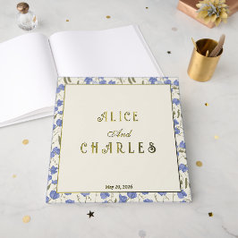 Söt Pea Blommigt Blue och Cream