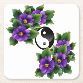 Söt Peace Underlägg Papper Kvadrat