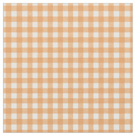 Söt Peach Checkade Gingham for Home Canning Lids Tyg