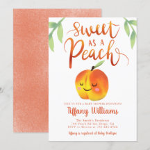 Söt Peach Girl Baby Shower