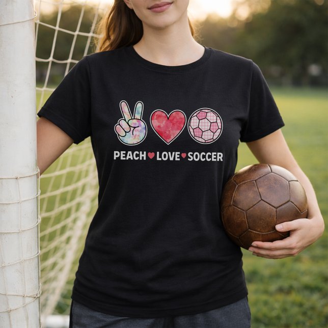 Söt Peach Love Fotboll Rosa T Shirt (Skapare uppladdad)