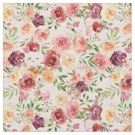 Söt Peach Peony Blommigt Tyg