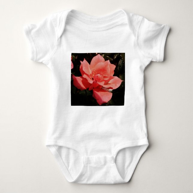 Söt Peach Rosa ros blommigt Tee (Framsida)