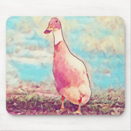 Söt Peachy and Aqua Blue Anka Art Mouse Pad Musmatta