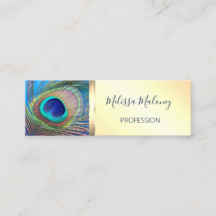 Söt Peacock Feather Professionell Mini Visitkort
