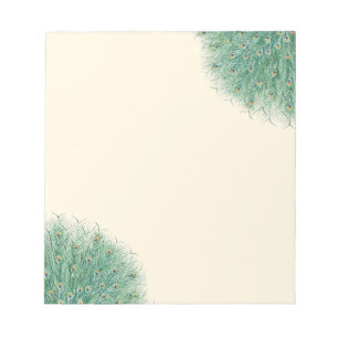Söt Peacock Feathers Anteckningsblock