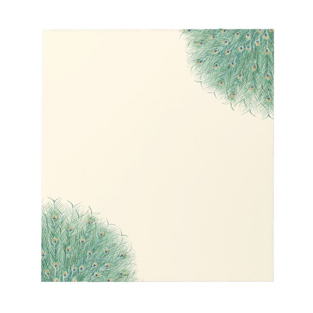 Söt Peacock Feathers Anteckningsblock (Framsida)