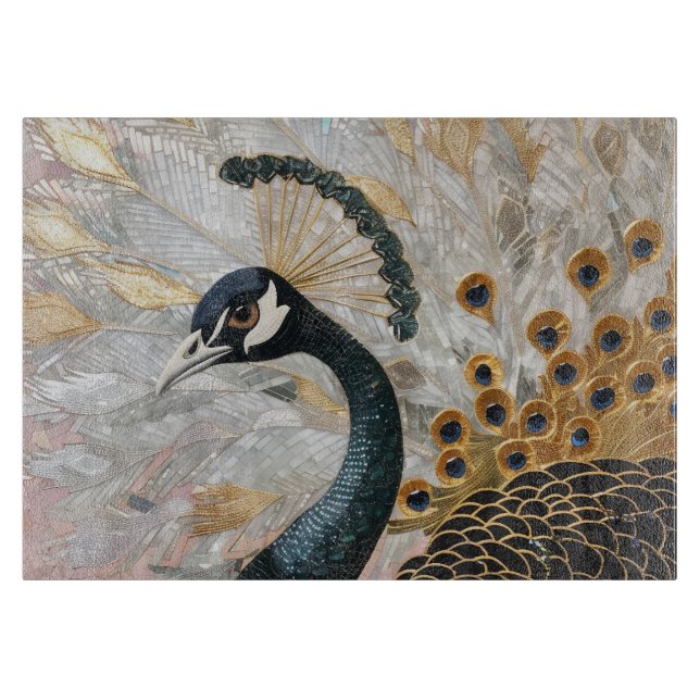 Söt Peacock Guld jul (Framsidan)