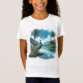 Söt Peacock i en tropisk paradise T Shirt