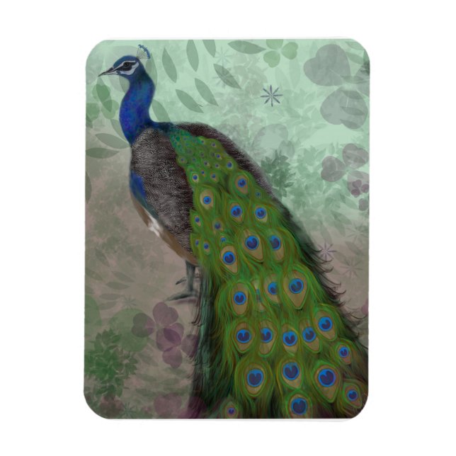 Söt Peacock Magnet (Vertikal)