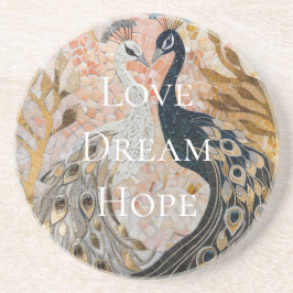 Söt Peacock Rosa Guld Glam Underlägg