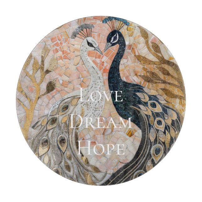 Söt Peacock Rosa Guld jul (Framsidan)