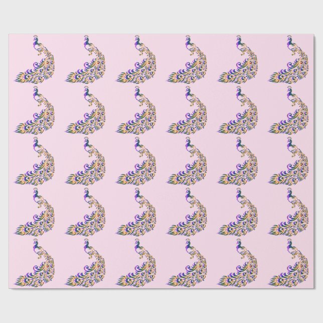 Söt Peacocks Presentpapper (Platt)