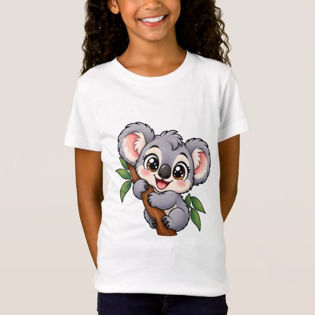 Söt Peekaboo Koala T Shirt (Framsida)
