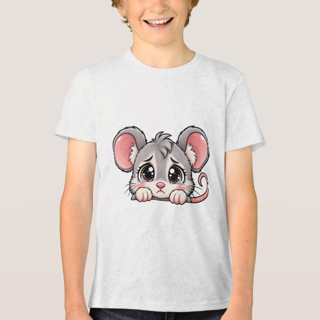 Söt Peekaboo Mus T Shirt (Framsida)