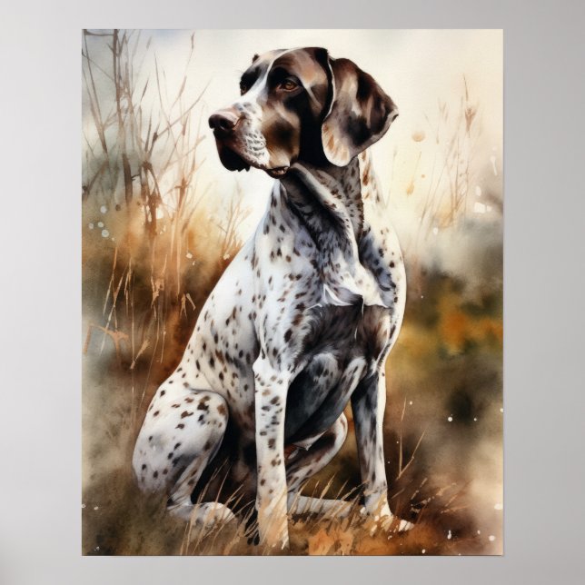 Söt pekarhund konsttryck poster (Framsidan)