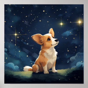 Söt Pembroke Corgi som glor Poster