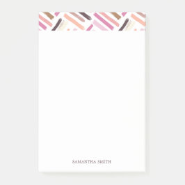 Söt Penseldrag Mönster Personlig Post-it Block