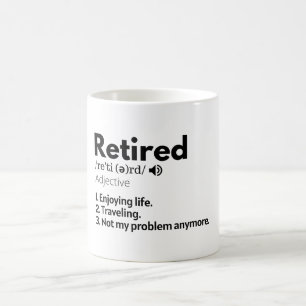 Söt pension, roligt pension, roliga pensionärer kaffemugg