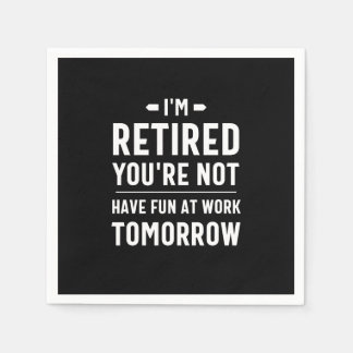 Söt pension, roligt pension, roligt pensionerad pappersservett