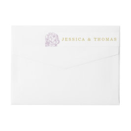 Söt Peony Blommigt Bröllop Collection Etikettband