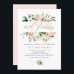 Söt  Peony Blommigt Ram 40:e födelsedagen Inbjudningar<br><div class="desc">Söt blommigt 40-årsfestinbjudan. Den har vattenfärgsfärgad blommigt ram i persiko-rosa,  daisy och ro med gröna accenter. Anpassa genom att lägga till namn,  datum,  tid och annan information. Denna inbjudan till  blommigt är perfekt för födelsedagsfester i vår och trädgård.</div>