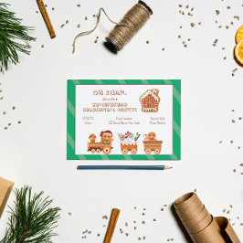 Söt pepparkaks julinbjudan inbjudningar