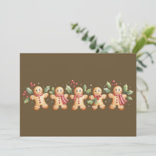 Söt pepparkaksgubbe jul firande bagare present julkort
