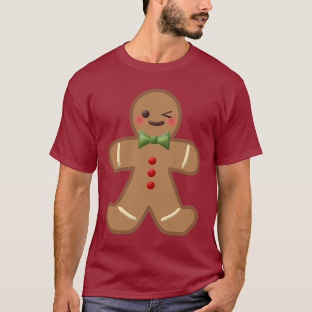 Söt pepparkaksgubbe t shirt (Framsida)