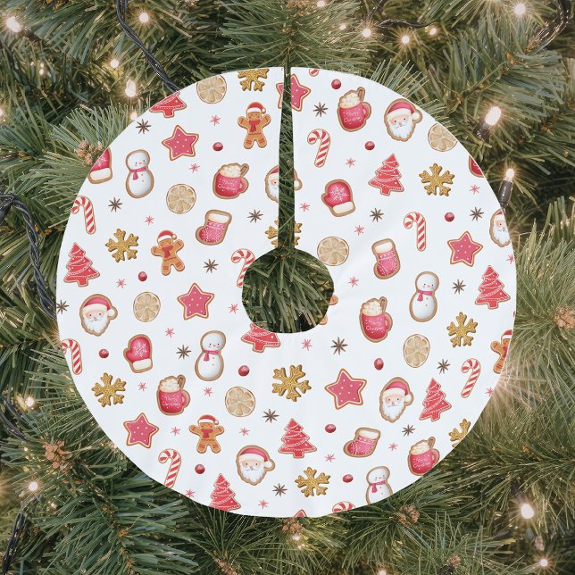 Söt pepparkaksjulskaka julgransmatta borstad polyester (Skapare uppladdad)
