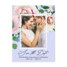 Söt Periwinkle-Blommigten Foto Spara datum