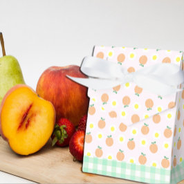 Söt persika 1:a födelsedag presentaskar