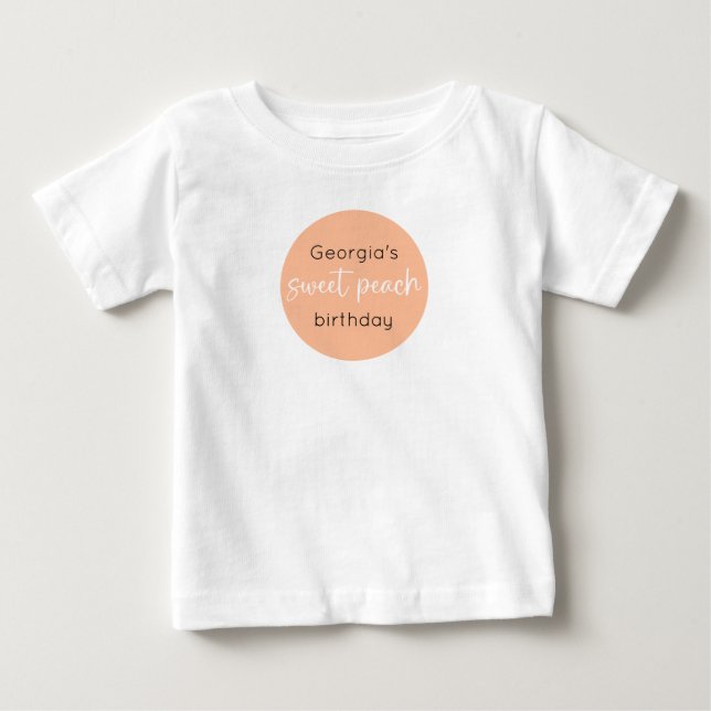 Söt persika 1:a födelsedag t shirt (Framsida)