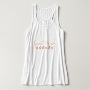 Söt Persika Persikor Söt Modern Modetrend  Linne Med Racerback