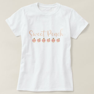 Söt Persika Persikor Söt Snygg Modern Mode T Shirt