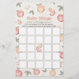 Söt persiko boho baby bingo babyduschspel