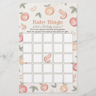 Söt persiko boho baby bingo babyduschspel