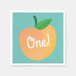 Söt persiko-Födelsedagsfest Pappersservett