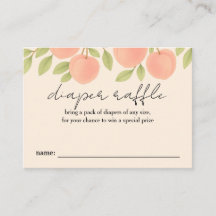 Söt persikofärgad babyskor Diaper Raffle