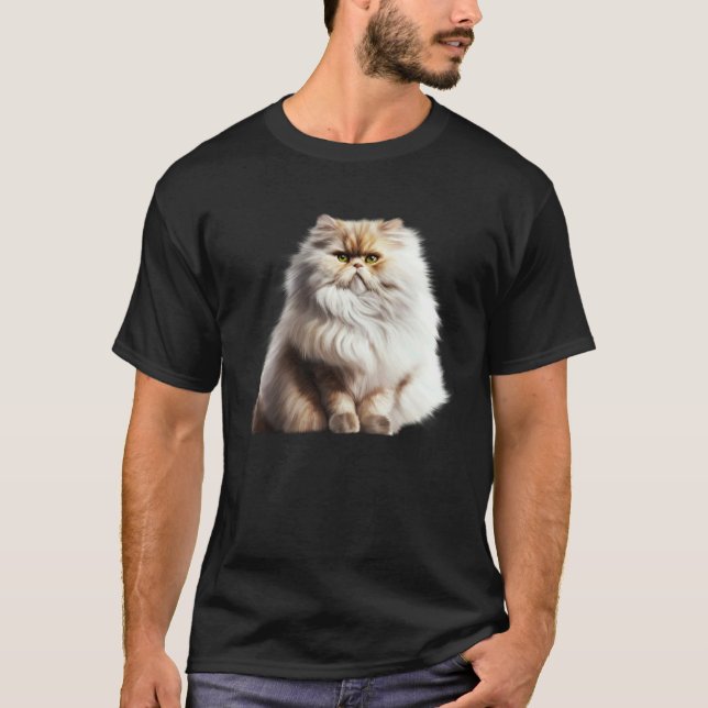Söt persisk katt Fluffig katt T Shirt (Framsida)