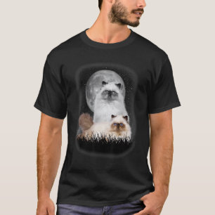 söt persisk katt med månen persisk katt husdjur t shirt