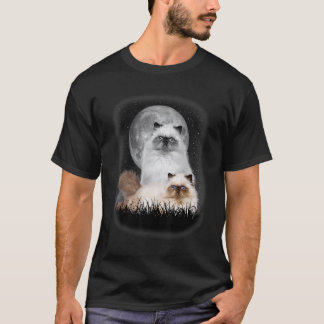 söt persisk katt med månen persisk katt husdjur t shirt