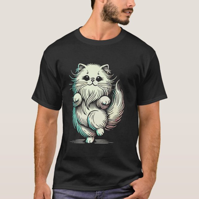 Söt persisk katt t shirt (Framsida)