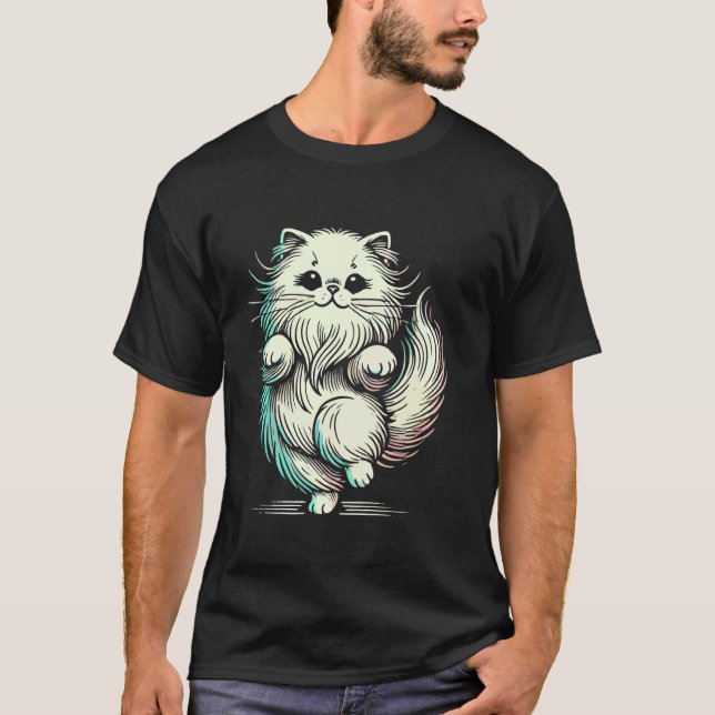Söt persisk katt t shirt (Framsida)