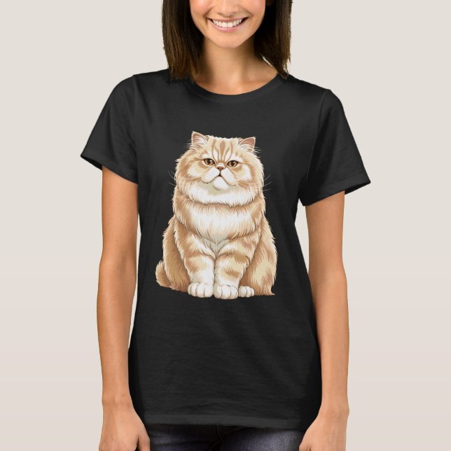 Söt persisk katt t shirt (Framsida)