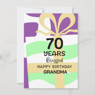 Söt Personlig 70:e födelsedagspressen Grandma Blse