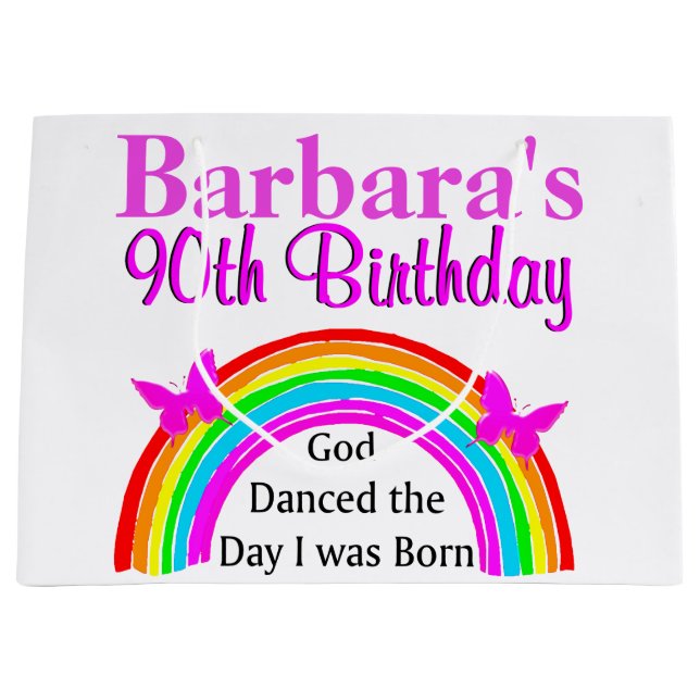 SÖT PERSONLIG 90:E BIRTHDAY CHRISTIAN BAGS (Framsidan)
